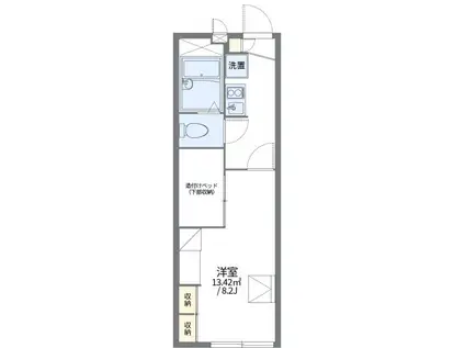 レオパレスシーサイド江井島(1K/2階)の間取り写真