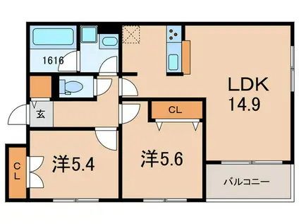 ヤンシフォーグマル(2LDK/3階)の間取り写真