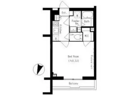 KDXレジデンス西馬込(1K/2階)の間取り写真