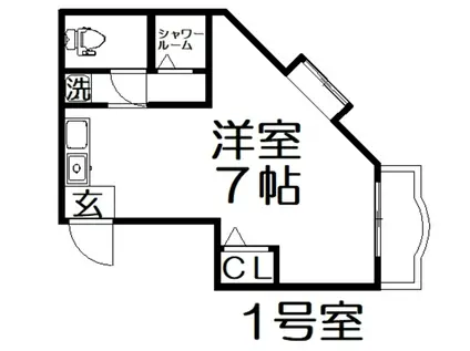 MERVEILLE IKEDA(ワンルーム/4階)の間取り写真