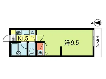 ハイムビアンカ(1K/1階)の間取り写真