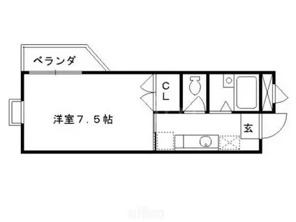 ミッシング N.M(1K/3階)の間取り写真