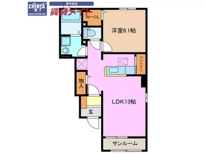 アンセスター・T(1LDK/1階)の間取り写真