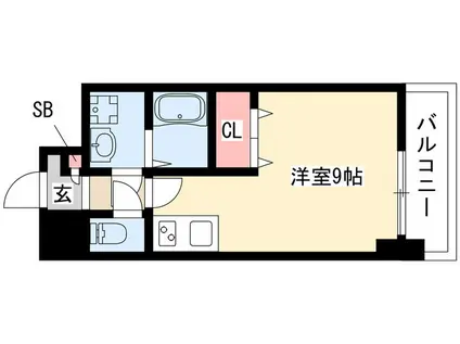 アレーヌコート金山(ワンルーム/5階)の間取り写真