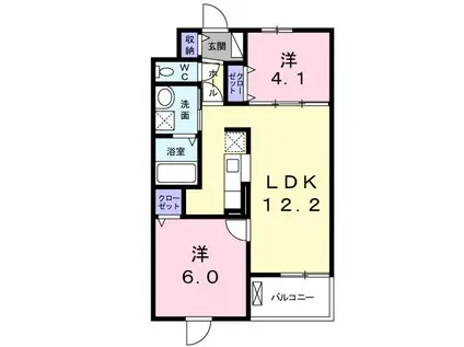 T&Nハピネス(2LDK/2階)の間取り写真