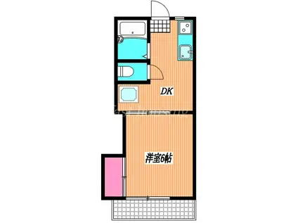 シマハイム5(1DK/1階)の間取り写真