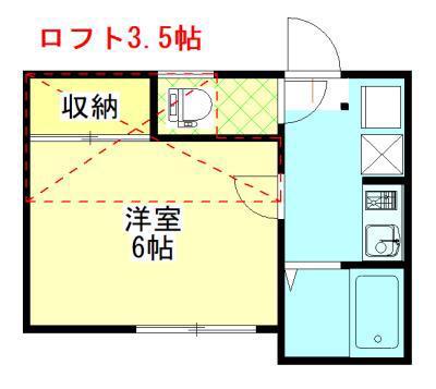 レオパレス旭南 第1(1K/2階)の間取り写真