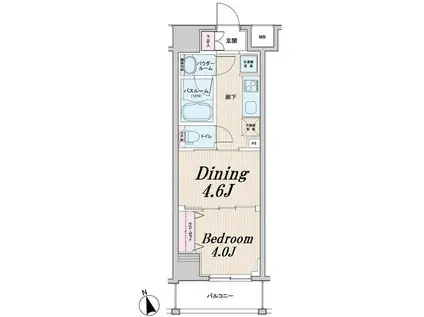 日神デュオステージ浅草II(2K/3階)の間取り写真