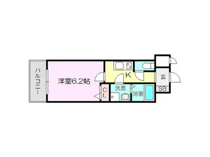 レジュールアッシュプレミアムツイン1(1K/9階)の間取り写真