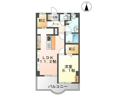 KAIYO CORPO(1LDK/1階)の間取り写真