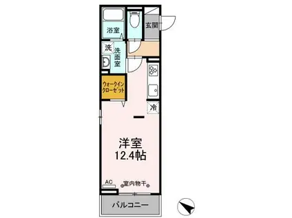 D-ROOM本町(ワンルーム/3階)の間取り写真