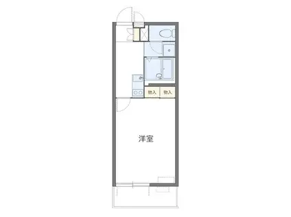 ジュエル(1K/4階)の間取り写真