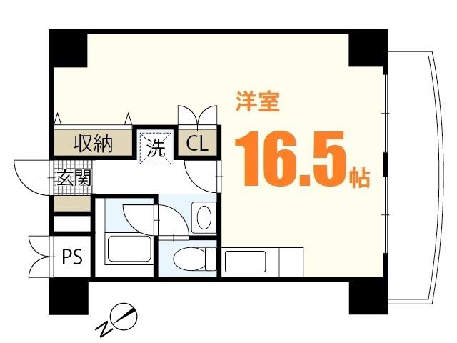 アストラムシンカワ(ワンルーム/6階)の間取り写真