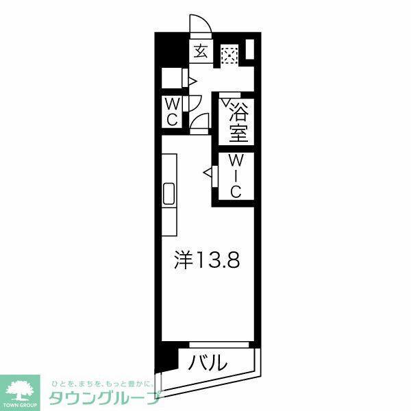 ベルドミール橘(ワンルーム/5階)の間取り写真