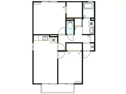パストラル A棟(2LDK/1階)の間取り写真