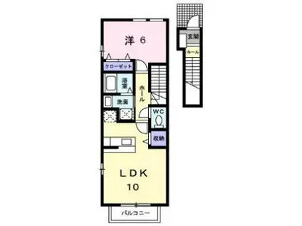 シェーネ(1LDK/2階)の間取り写真