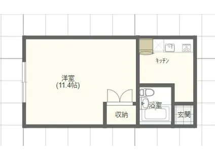 第一高橋マンション(1K/1階)の間取り写真