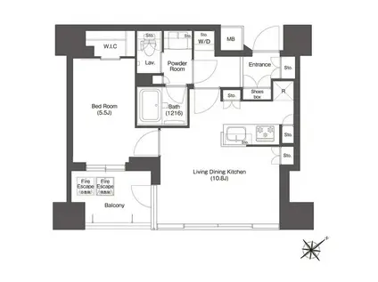 コンフォリア新中野(1LDK/8階)の間取り写真
