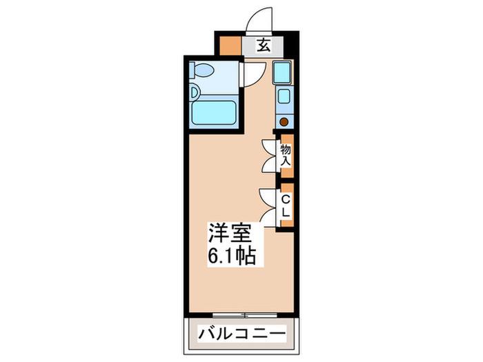 K COURT(ワンルーム/3階)の間取り写真