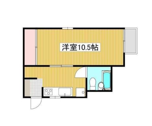 ウイング寿(1K/5階)の間取り写真