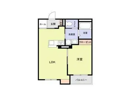 マンションシバガミ(1LDK/3階)の間取り写真