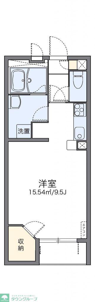 レオネクスト花水木(1K/2階)の間取り写真