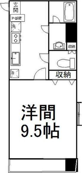 プラントビル本町(1K/8階)の間取り写真