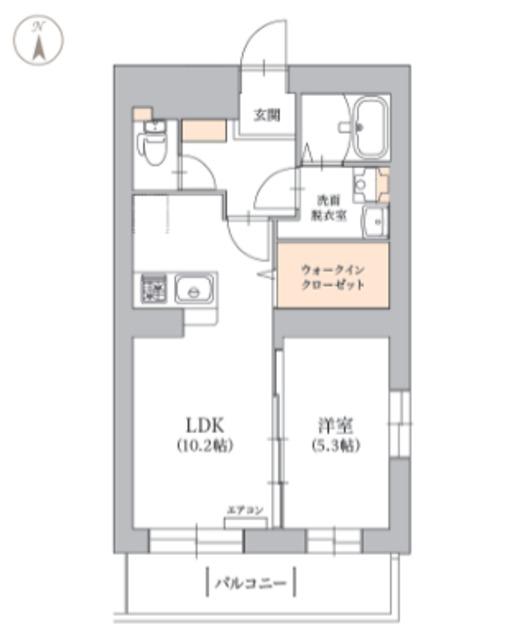 アラモファミリア杉崎町(1LDK/3階)の間取り写真