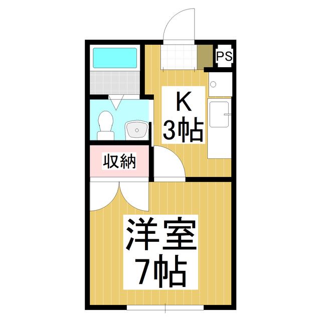 ピュア本郷(1K/3階)の間取り写真