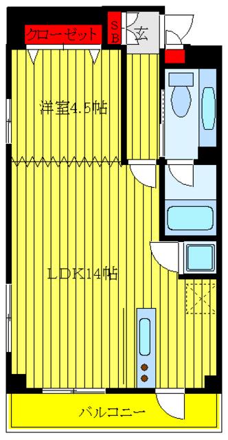 いずみマンション(1LDK/2階)の間取り写真