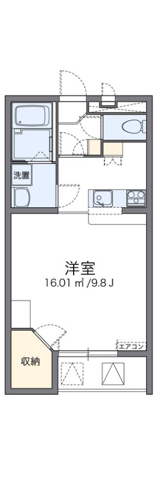 近鉄南大阪線 河内松原駅 バス乗車時間：20分 最寄りバス停で下車 徒歩7分 3階建 築18年(1K/2階)の間取り写真
