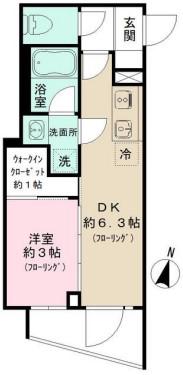 IPSE代々木上原DLX(1DK/3階)の間取り写真