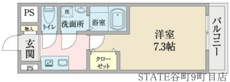プロシード深江橋(1K/6階)の間取り写真