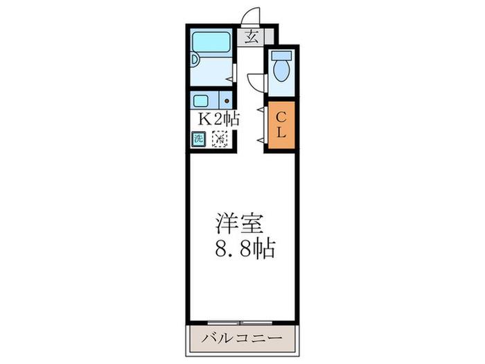アザレア館(1K/1階)の間取り写真