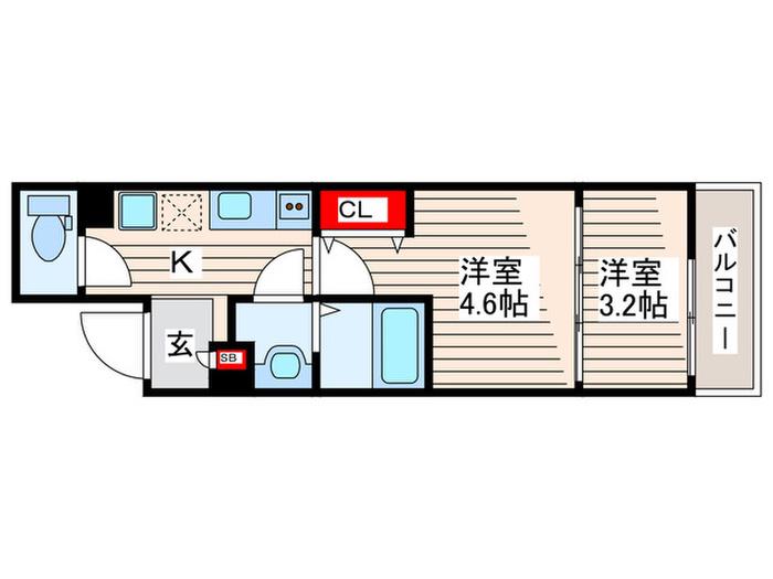 ARTIZA葛西(2K/2階)の間取り写真