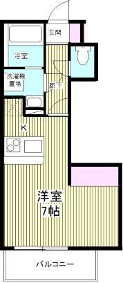 CROSS COURT NAKA-AOKI(1SK/3階)の間取り写真