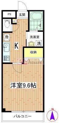 パレスジョージタウン(1K/2階)の間取り写真