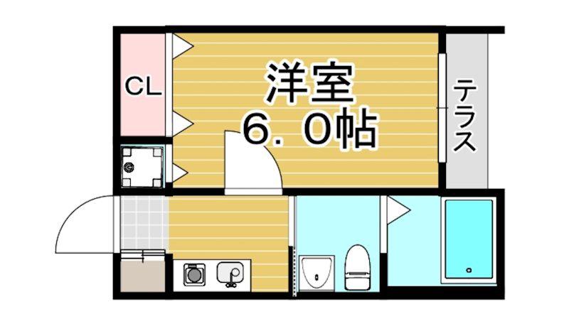 CASAMENTOPARI(1K/1階)の間取り写真