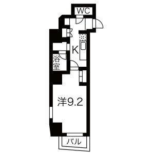 イースタンヒルズ八事(1K/10階)の間取り写真