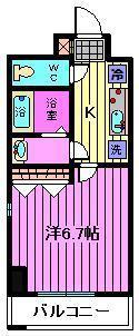 BLANCE OMIYA(1K/4階)の間取り写真