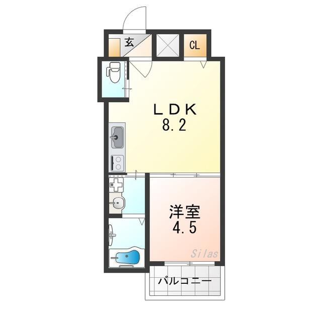 F ASECIA SYLVITE(1LDK/1階)の間取り写真