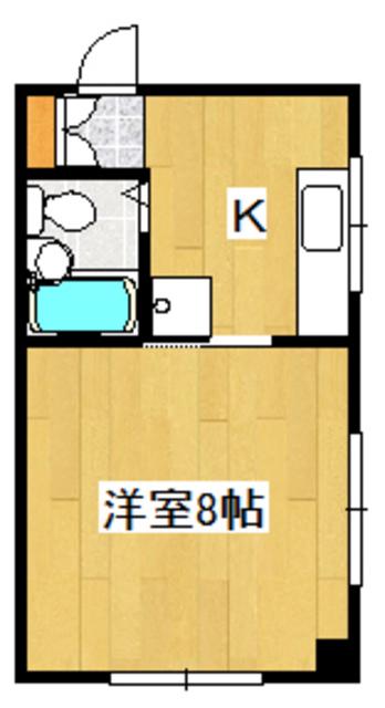 小島マンション(1K/3階)の間取り写真