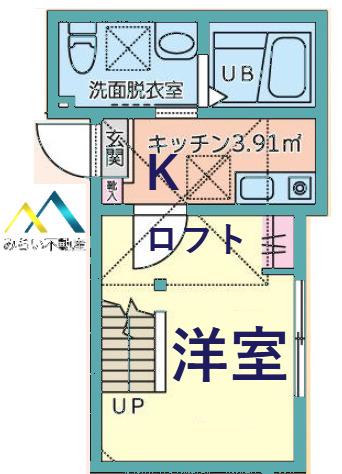 UNIKS二俣川(1K/1階)の間取り写真