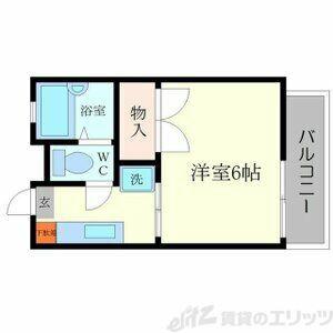 メルベイユ千里山 北棟(1K/2階)の間取り写真