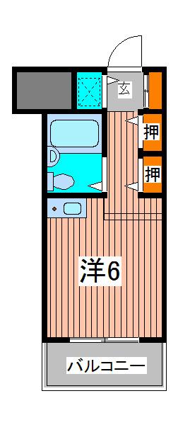 ウィンベル・ソロ北浦和第7(ワンルーム/3階)の間取り写真