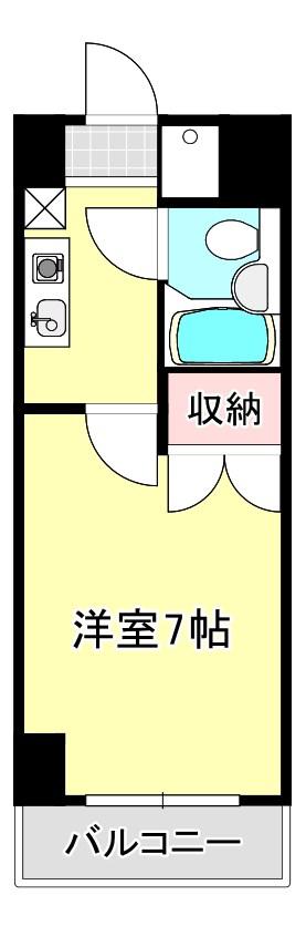 エレガンスコート瀬田(1K/3階)の間取り写真