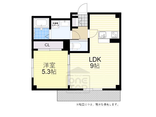 SCALA TOYOTSU(1LDK/1階)の間取り写真