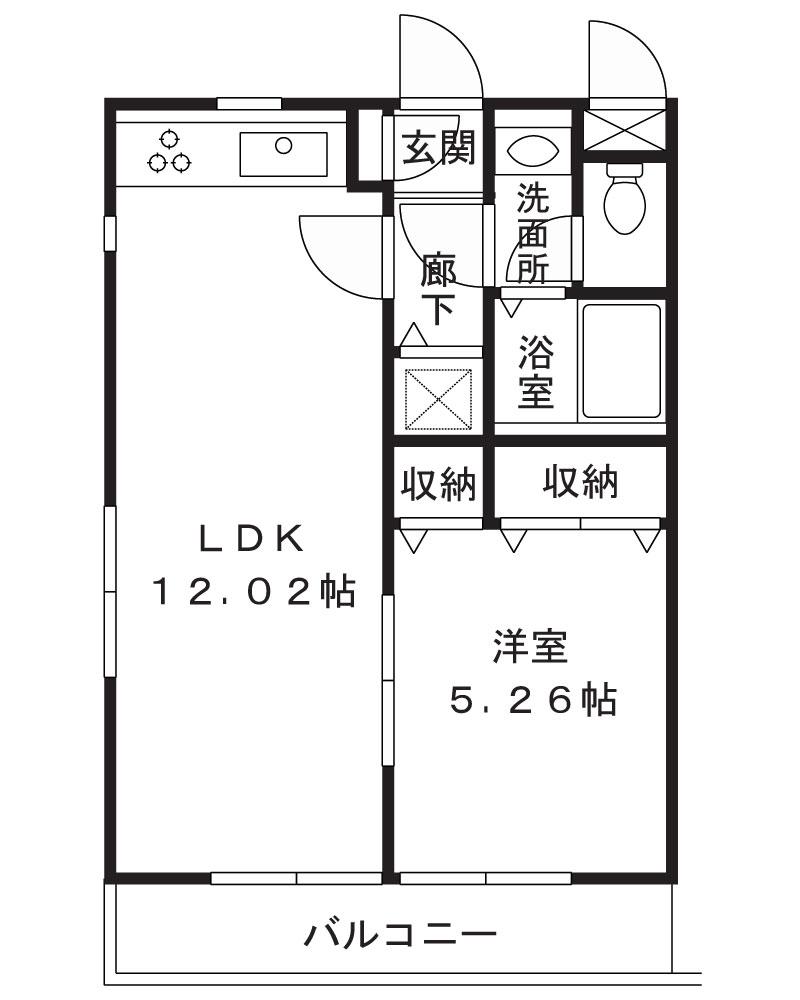 ＪＲ南武線 武蔵新城駅 バス乗車時間：10分 最寄りバス停で下車 徒歩5分 3階建 築22年(1LDK/2階)の間取り写真