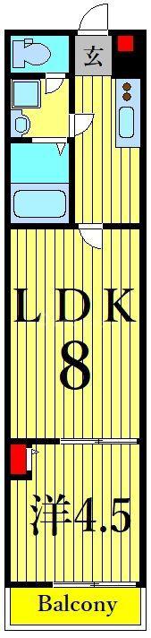 N.FORTE瑞江(1LDK/2階)の間取り写真