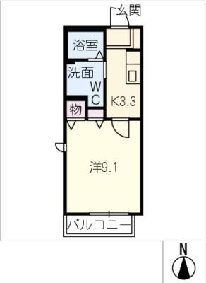 トシハイツ(1K/1階)の間取り写真
